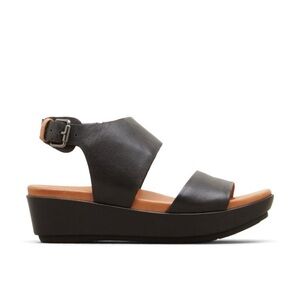 Gentle Souls Lori Black Leather Sandals platform sandals